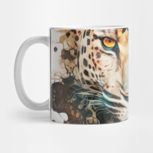 Panther Portrait Animal Painting Wildlife Outdoors Adventure Mug